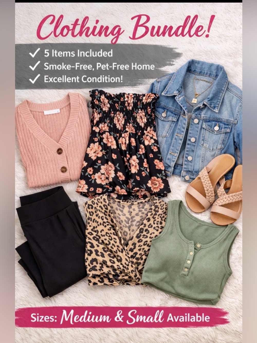 Clothing Bundle size small and Medium one great price.